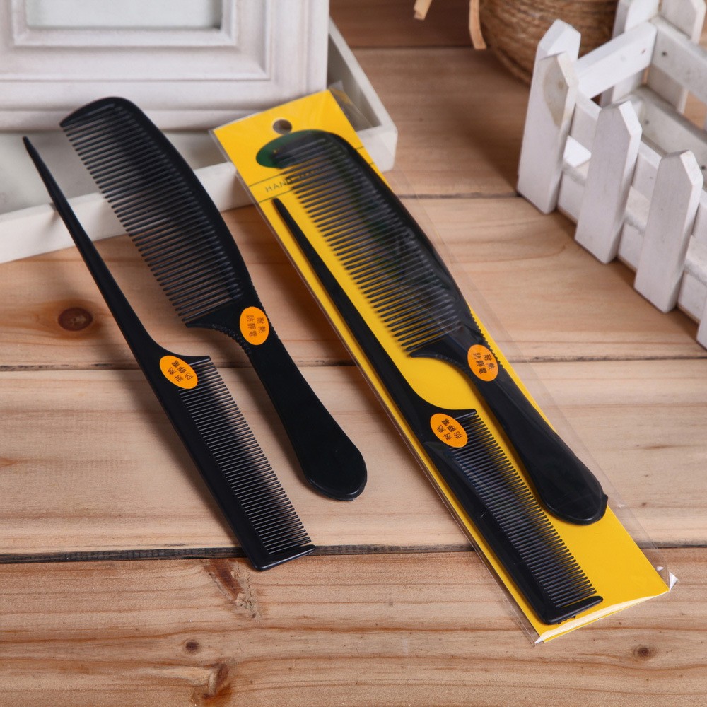 2个装美发梳子头梳套装厂家批发塑料长尾梳分针梳护发礼品梳子