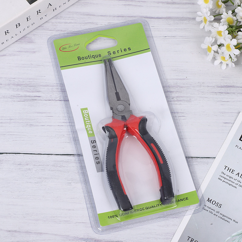 尖嘴鋼絲鉗雙色斜口鉗電工寸老虎鉗子多功能老虎鉗 壓接鉗夾線