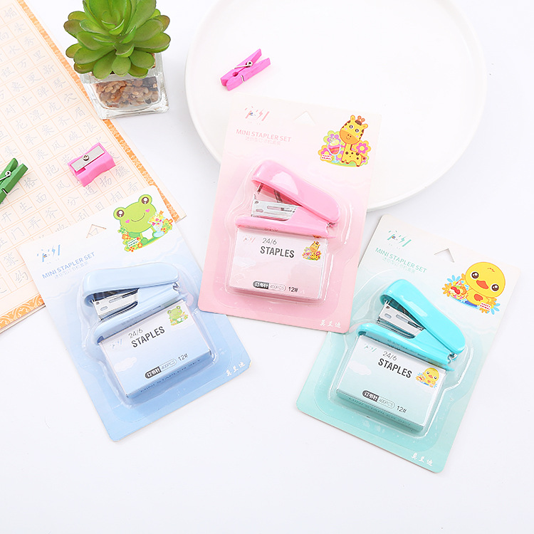 订书机批发创意办公订书机套装批发迷你订书器批发12号订书针带