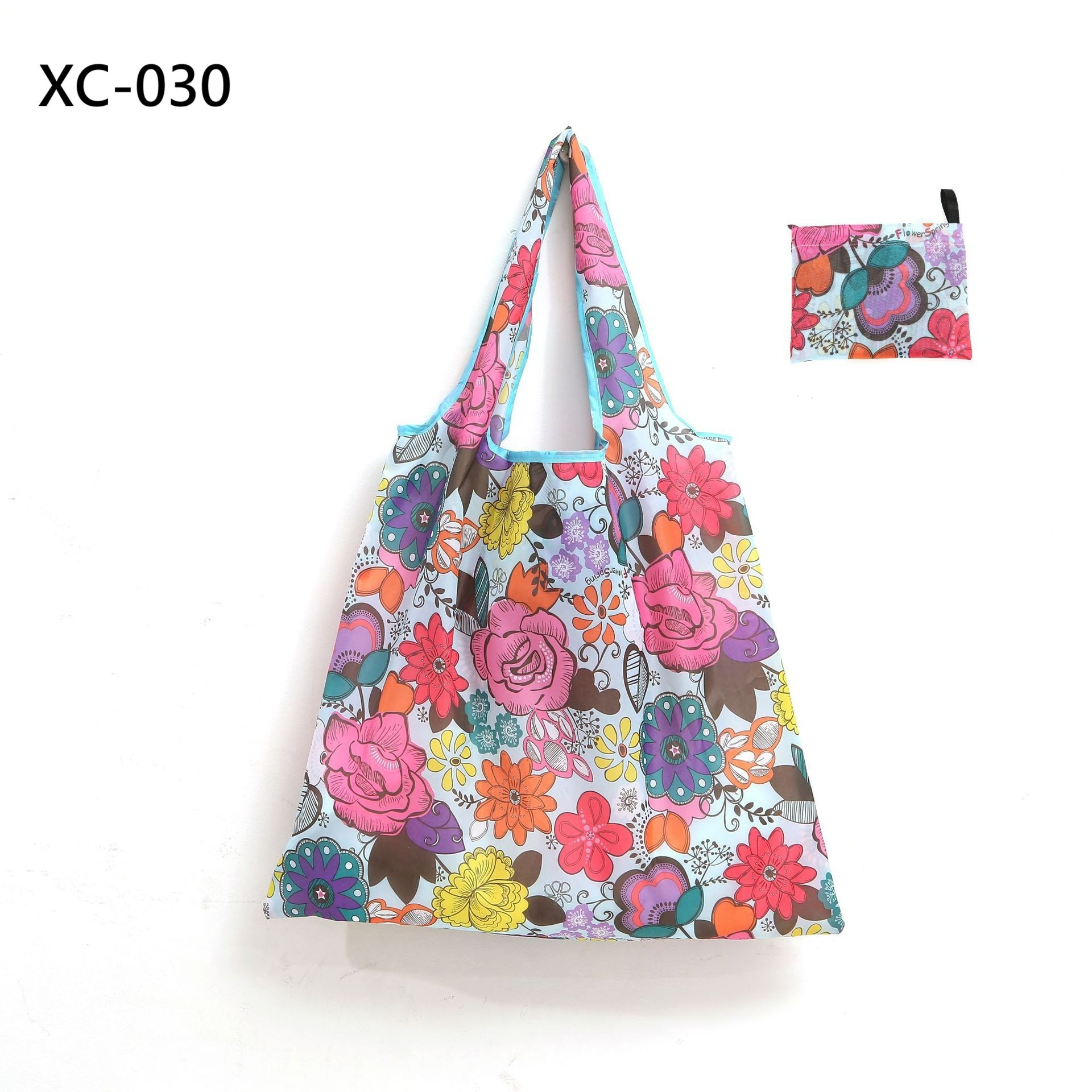 新款大容量折疊購物袋批發現貨環保袋批發折疊袋批發創意便攜印花