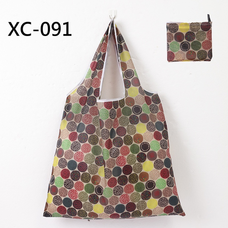 新款大容量折疊購物袋批發現貨環保袋批發折疊袋批發創意便攜印花