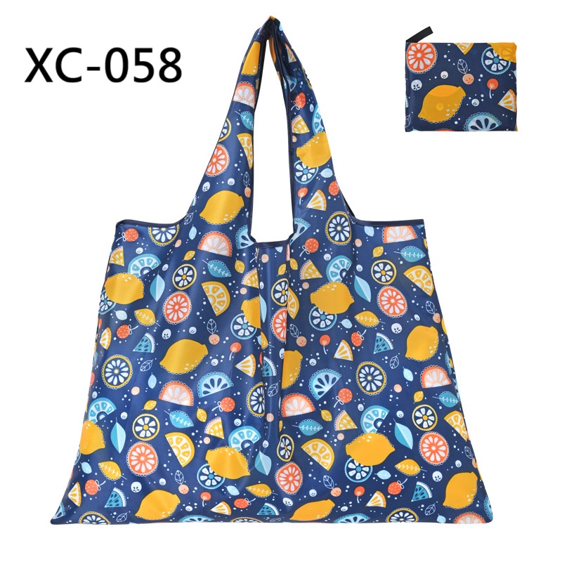 新款大容量折疊購物袋批發現貨環保袋批發折疊袋批發創意便攜印花