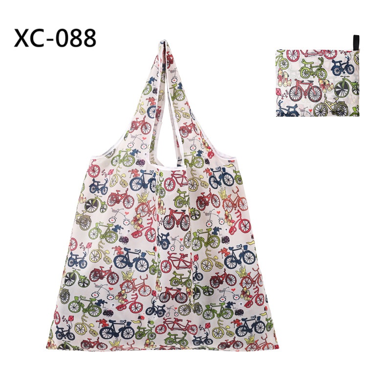 新款大容量折疊購物袋批發現貨環保袋批發折疊袋批發創意便攜印花